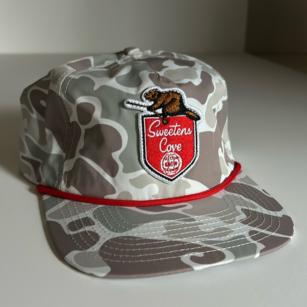 Brand new Sweetens cove camo golf hat
